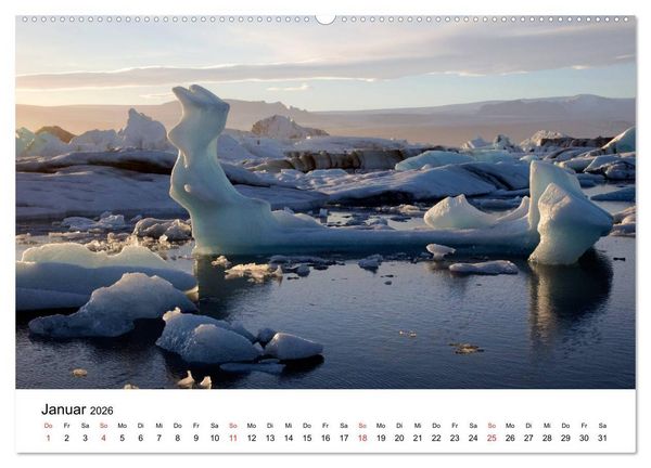Produktbild: Island Natur pur (Wandkalender 2026 DIN A2 quer), CALVENDO Monatskalender