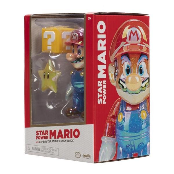 Produktbild: Nintendo Super Mario Figur Mario w/ Star in Sammlerbox, 10 cm