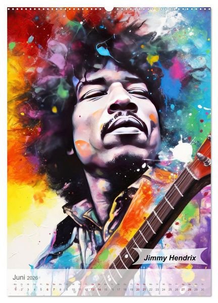 Produktbild: POP Legenden in Pop-Art (Wandkalender 2026 DIN A2 hoch), CALVENDO Monatskalender
