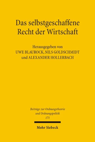 Produktbild: Das selbstgeschaffene Recht der Wirtschaft