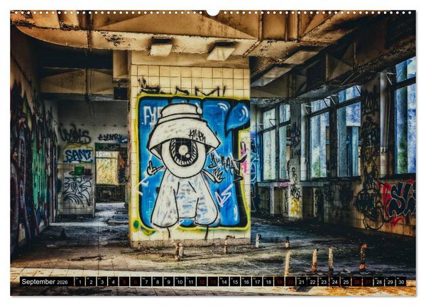 Produktbild: Lost Places Graffiti (hochwertiger Premium Wandkalender 2026 DIN A2 quer), Kunstdruck in Hochglanz