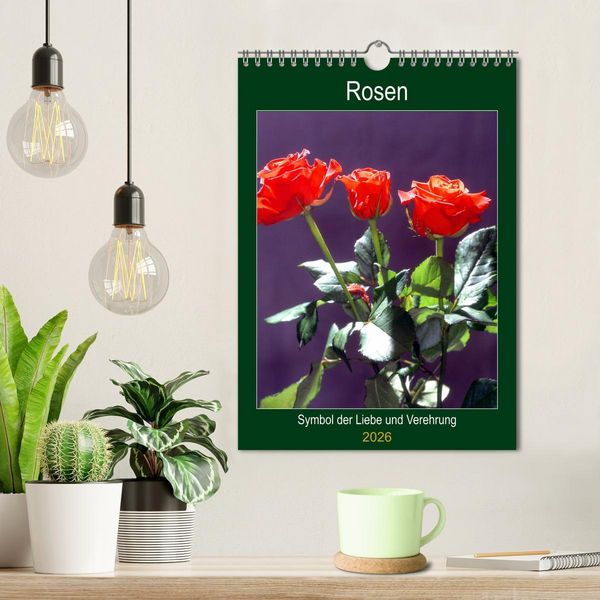 Produktbild: Rosen - Symbol der Liebe und Verehrung (Wandkalender 2026 DIN A4 hoch), CALVENDO Monatskalender