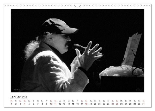 Produktbild: Internationale Meister des Jazz in Schwarzwei&szlig; (Wandkalender 2026 DIN A3 quer), CALVENDO Monatskalender