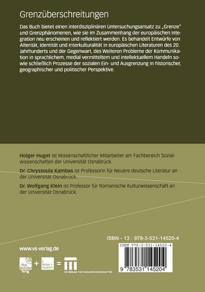 Produktbild: Grenz&uuml;berschreitungen