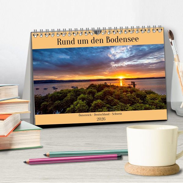 Produktbild: Rund um den Bodensee (Tischkalender 2026 DIN A5 quer), CALVENDO Monatskalender