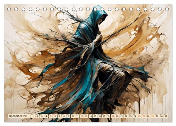 Produktbild: Silhouettes of change - Mystical nature spirits (Desk Calendar 2026 DIN A5 landscape), CALVENDO 12 Month DeskCalendar