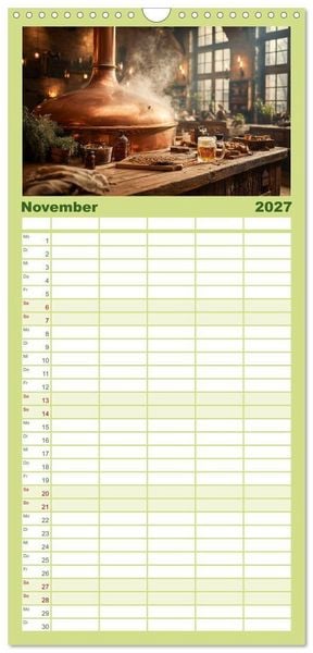 Produktbild: Familienplaner 2027 - Bier im Blut - Ma&szlig; f&uuml;r Ma&szlig; durchs M&auml;nnerjahr mit 5 Spalten (Wandkalender, 21 x 45 cm) CALVENDO