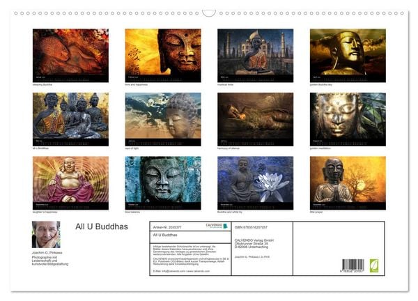 Produktbild: All U Buddhas (Wandkalender 2026 DIN A2 quer), CALVENDO Monatskalender