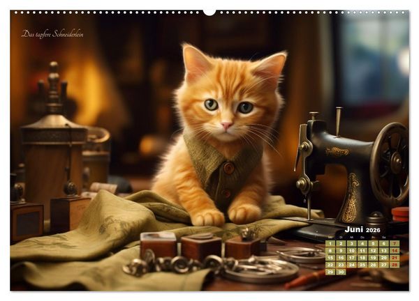 Produktbild: M&auml;rchenhafte Helden - Eine Reise in die magische Welt unserer Katzen (Wandkalender 2026 DIN A2 quer), CALVENDO Monatskalender