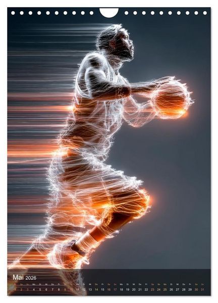 Produktbild: Basketball - Die visuelle Kraft des Sports (Wandkalender 2026 DIN A4 hoch), CALVENDO Monatskalender