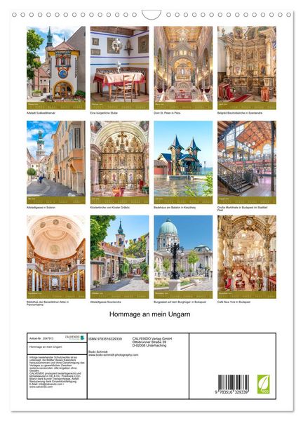 Produktbild: Hommage an mein Ungarn (Wandkalender 2026 DIN A3 hoch), CALVENDO Monatskalender