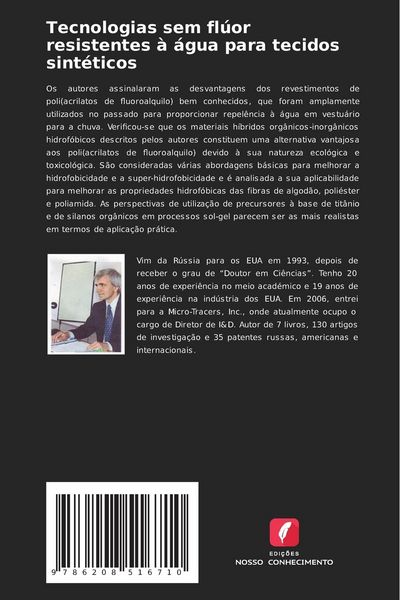 Produktbild: Tecnologias sem fl&uacute;or resistentes &agrave; &aacute;gua para tecidos sint&eacute;ticos