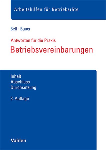 Produktbild: Betriebsvereinbarungen