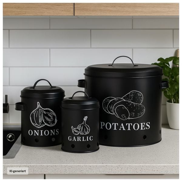 Produktbild: HTI-Living Vorratsdosen f&uuml;r Kartoffeln, Zwiebeln, Knoblauch