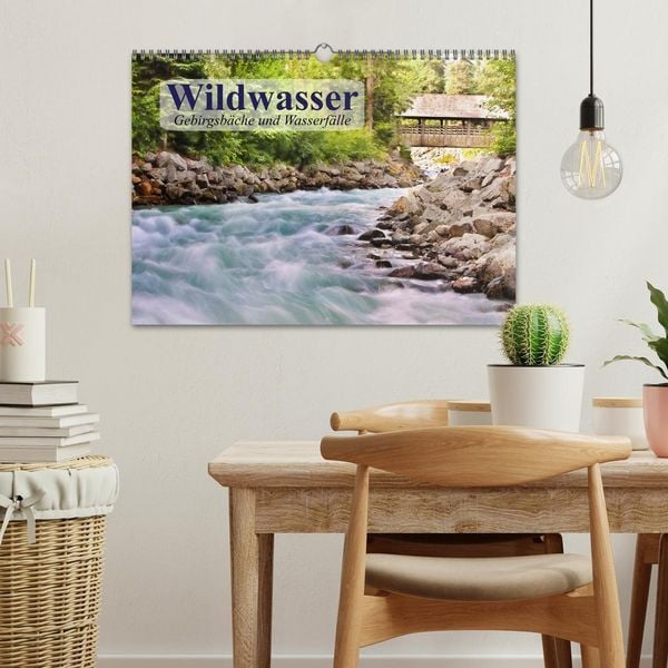 Produktbild: Wildwasser. Gebirgsb&auml;che und Wasserf&auml;lle (Wandkalender 2026 DIN A3 quer), CALVENDO Monatskalender