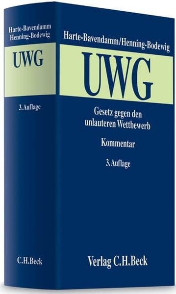 Produktbild: Gesetz gegen den unlauteren Wettbewerb (UWG)