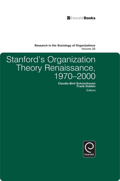 Produktbild: Stanford's Organization Theory Renaissance, 1970-2000