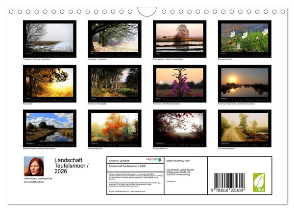 Produktbild: Landschaft Teufelsmoor / 2026 (Wandkalender 2026 DIN A4 quer), CALVENDO Monatskalender