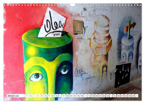 Produktbild: Gesichter Kubas - Havanna Graffiti (Wandkalender 2026 DIN A3 quer), CALVENDO Monatskalender