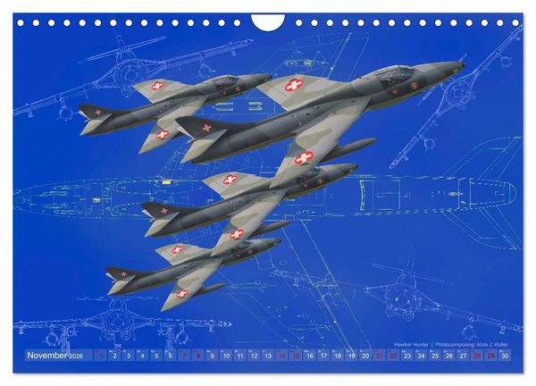 Produktbild: Aviatik Photocomposing 2026 (Wandkalender 2026 DIN A4 quer), CALVENDO Monatskalender