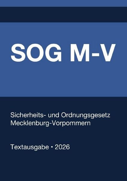 Produktbild: SOG M-V - Sicherheits- und Ordnungsgesetz Mecklenburg-Vorpommern 2026
