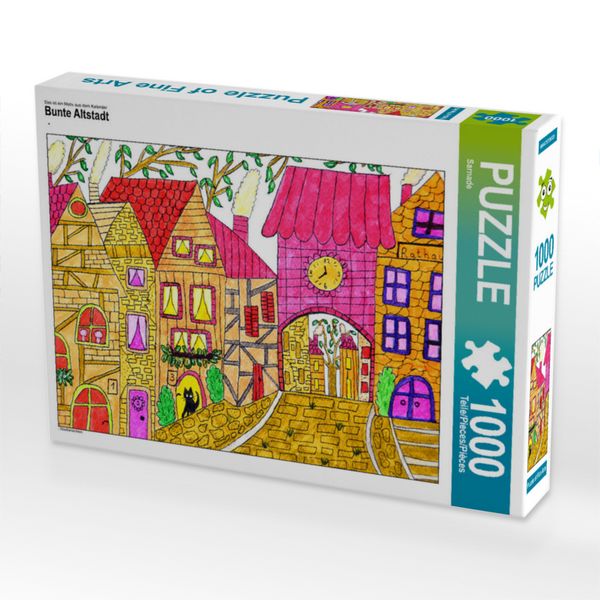 Produktbild: CALVENDO Puzzle Bunte Altstadt 1000 Teile Lege-Gr&ouml;&szlig;e 640 x 480 cm Foto-Puzzle Bild von None Sarnade