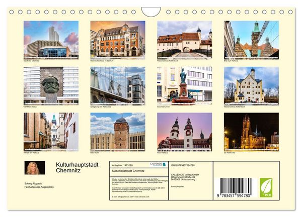 Produktbild: Kulturhauptstadt Chemnitz (Wandkalender 2026 DIN A4 quer), CALVENDO Monatskalender
