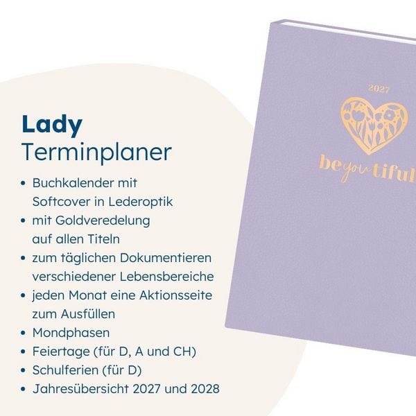Produktbild: Terminplaner Lady Softcover 2027 Be you tiful