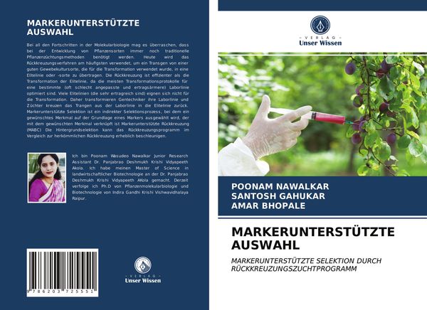 Markerunterstützte Auswahl, Taschenbuch von Poonam Nawalkar , Santosh Gahukar , AMAR Bhopale, Verlag Unser Wissen, 9786203725551