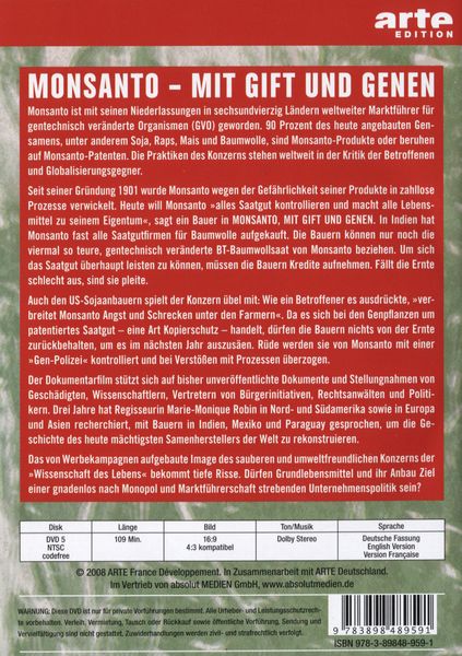 Produktbild: Monsanto - Mit Gift und Genen