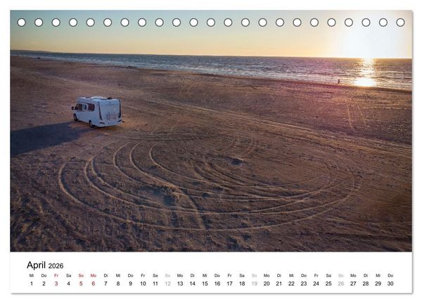 Produktbild: D&auml;nemark - Mit dem Wohnmobil durch J&uuml;tland (Tischkalender 2026 DIN A5 quer), CALVENDO Monatskalender
