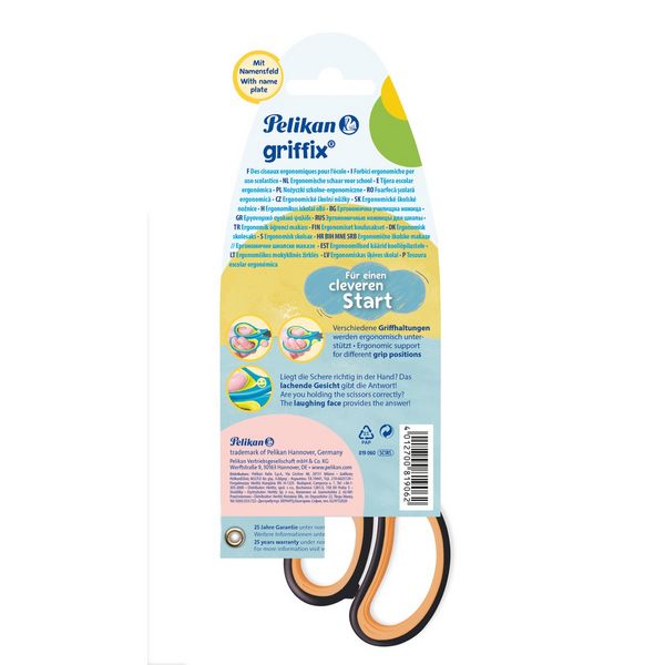 Produktbild: Pelikan Schere griffix&reg; Schulschere spitz f&uuml;r Rechtsh&auml;nder, NeonBlack
