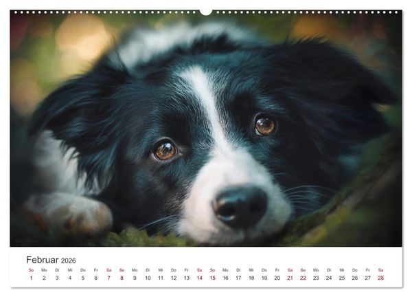 Produktbild: Sch&ouml;n, schlau, schnell! - Der Border Collie - Kalender (Wandkalender 2026 DIN A2 quer), CALVENDO Monatskalender