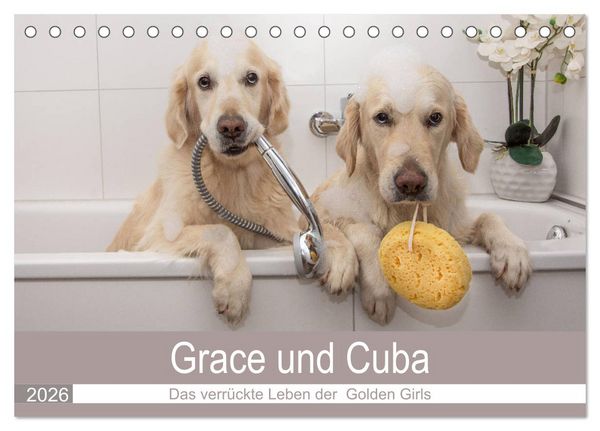 Grace und Cuba - Das verrückte Leben der Golden Girls (Tischkalender 2026 DIN A5 quer), CALVENDO Monatskalender
