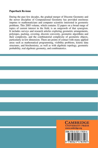 Produktbild: Combinatorial and Computational Geometry