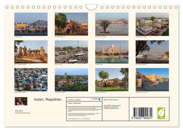 Produktbild: Indien, Rajasthan (Wandkalender 2026 DIN A4 quer), CALVENDO Monatskalender