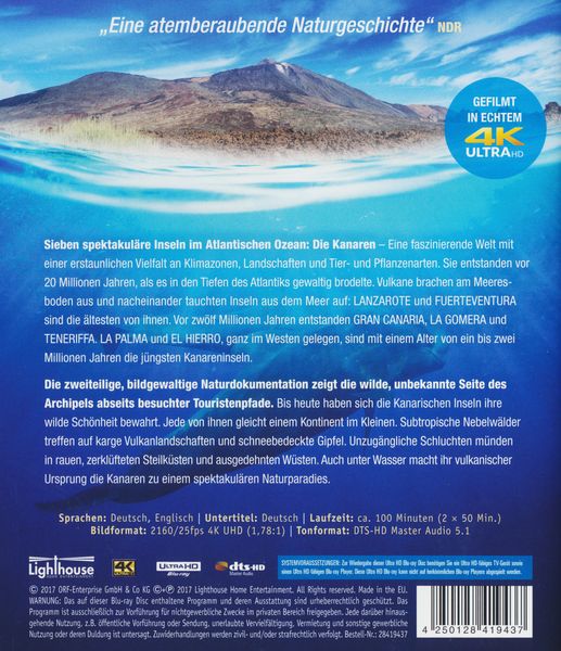 Produktbild: Die Kanarischen Inseln - Eine atemberaubende Naturgeschichte (4K Ultra HD)