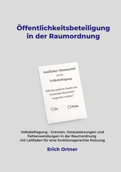 Produktbild: &Ouml;ffentlichkeitsbeteiligung in der Raumordnung