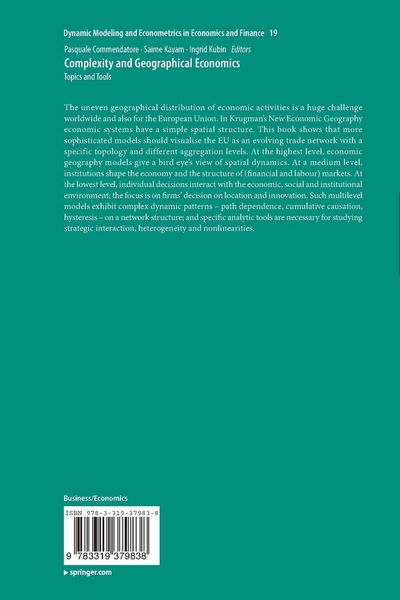 Produktbild: Complexity and Geographical Economics