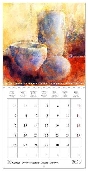 Produktbild: Oasis of calm - Finding silence in painted still life (Wall Calendar 2026 12 &times; 12 Inch) CALVENDO 12 Month Wall Calendar