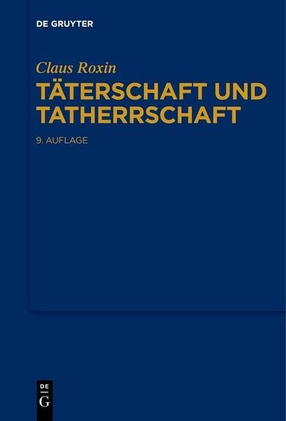 Produktbild: T&auml;terschaft und Tatherrschaft