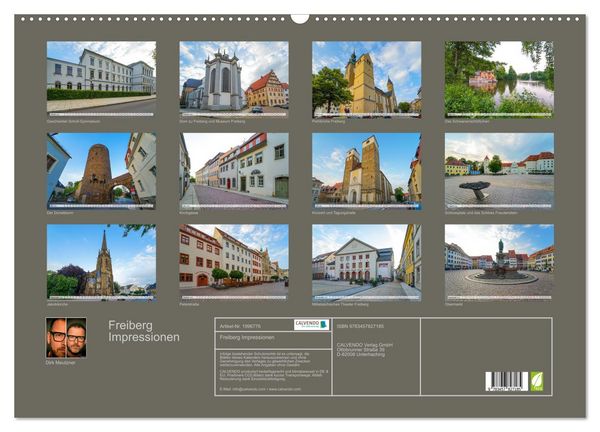Produktbild: Freiberg Impressionen (Wandkalender 2026 DIN A2 quer), CALVENDO Monatskalender