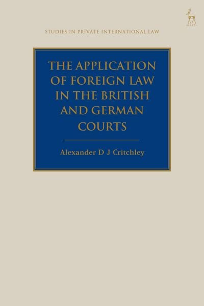 Produktbild: Critchley, A: Application of Foreign Law in the British and