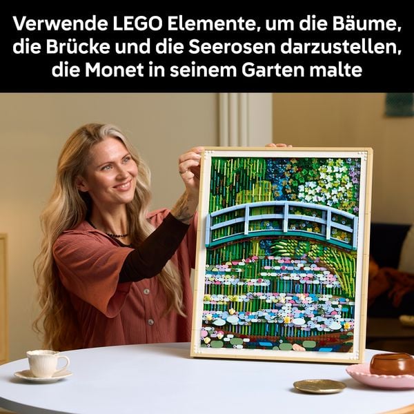 Produktbild: LEGO Art 31220 Claude Monet &ndash; Br&uuml;cke &uuml;ber einen Seerosenteich, Wandkunst