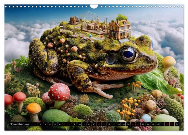 Produktbild: Toadtopia. Fantastische Kr&ouml;tenwelten (Wandkalender 2026 DIN A3 quer), CALVENDO Monatskalender