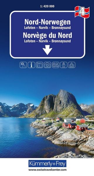 Produktbild: K&uuml;mmerly+Frey Regional-Strassenkarte 4 Nord-Norwegen 1:420.000