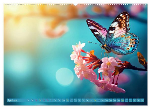 Produktbild: Filigrane Leichtigkeit - Schmetterlinge (Wandkalender 2026 DIN A2 quer), CALVENDO Monatskalender