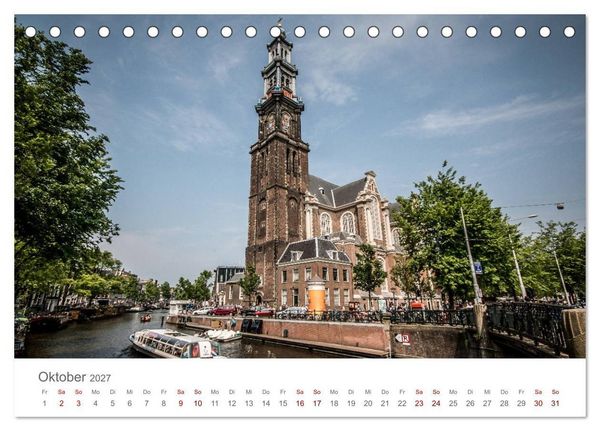 Produktbild: Amsterdam - Wasserstra&szlig;en und Grachten (Tischkalender 2027 DIN A5 quer), CALVENDO Monatskalender