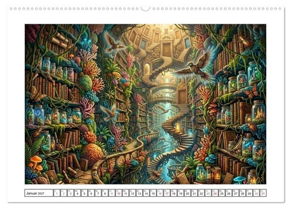 Produktbild: Surreale Traumzufluchten (hochwertiger Premium Wandkalender 2027 DIN A2 quer), Kunstdruck in Hochglanz