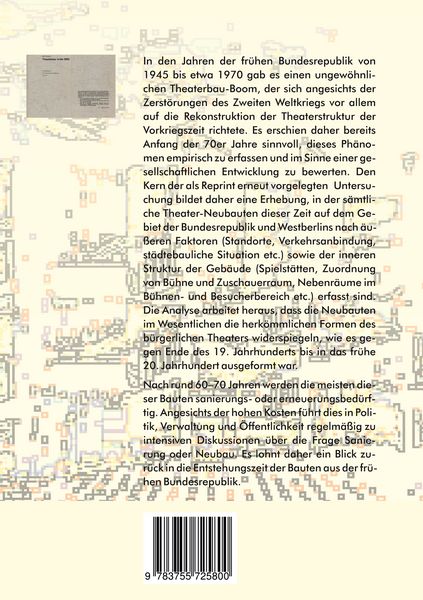 Produktbild: Theaterbau in der BRD 1945-1970
